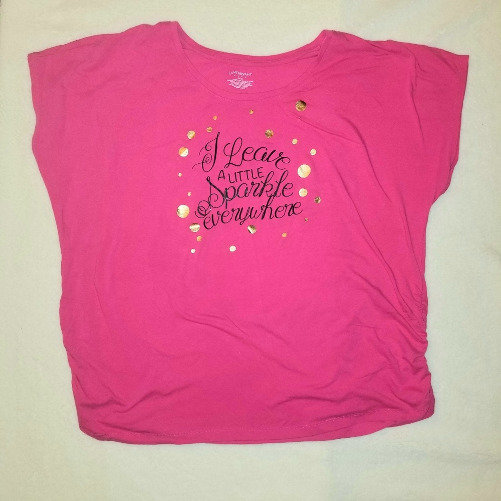 Lane Bryant Pink Fuschia Tee
